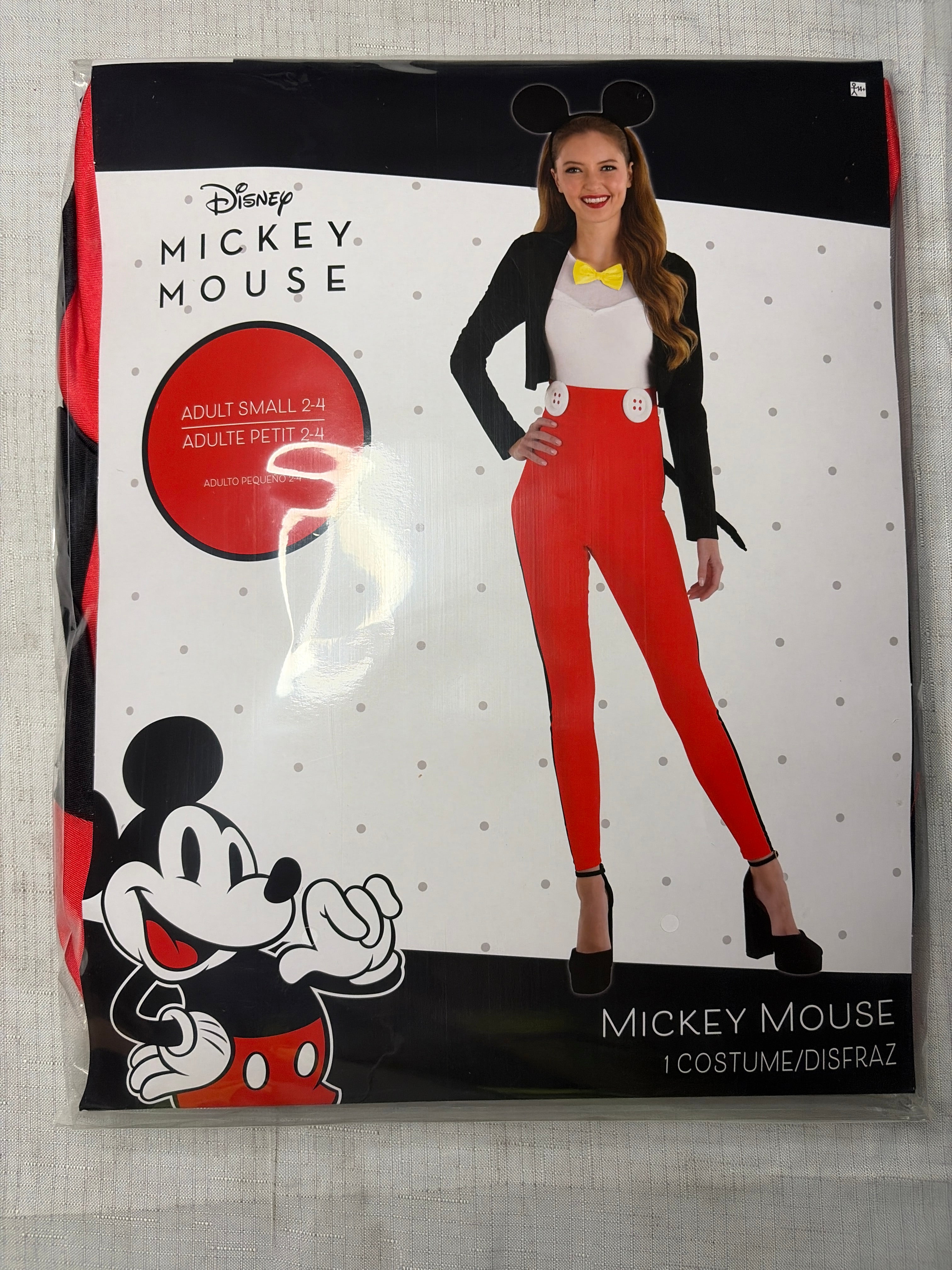 Women's Mickey Mouse Halloween Costume - Adult S (2-4)