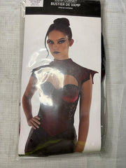 Women's Velvet Vampire Corset Top - Adult L/XL (Up to Size 16)