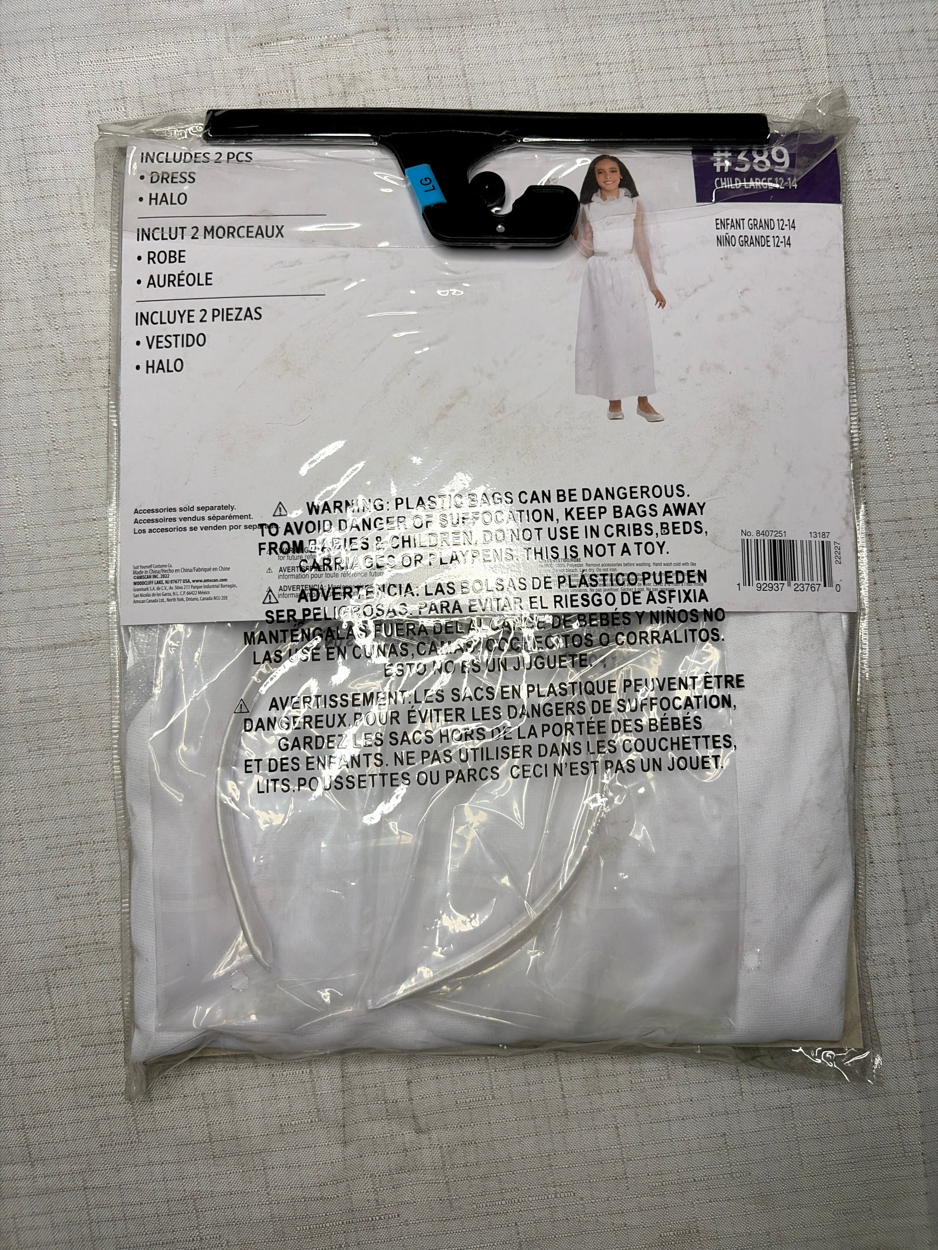 Starlight Angel Costume for Girls with Halo & Wings - Child L (12-14)