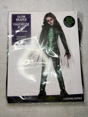 Glow Reaper Skeleton Halloween Costume for Girls - Child M (8-10)