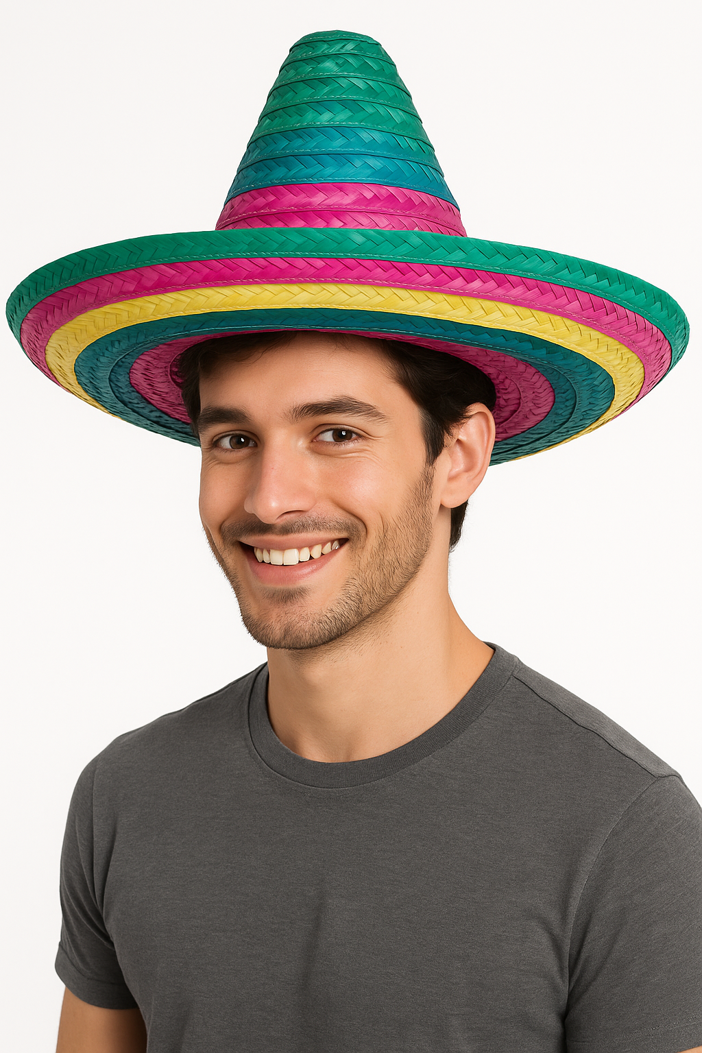 Colorful Fiesta Sombrero Straw Hat - Perfect for Party Fun