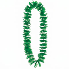 St. Patrick's Day Lei Necklace - Green Shamrock Party Accessory, Full Lightweight Irish Costume Necklace, 40 Inch