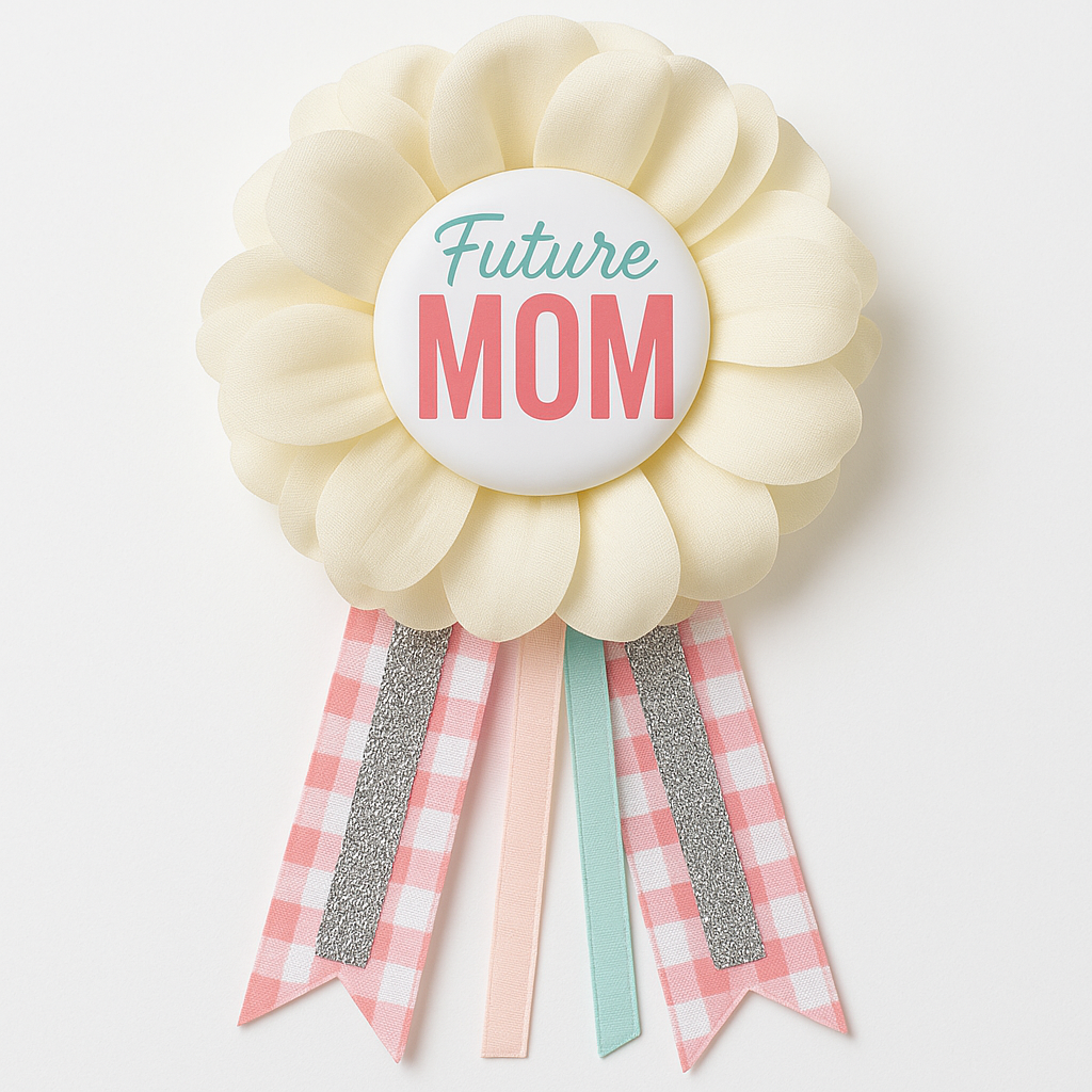 "Future Mom" Award Ribbon - Baby Shower Wearable Accessory