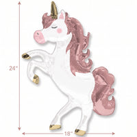 Enchanting Air-Filled Unicorn Foil Balloon - 8-Inch
