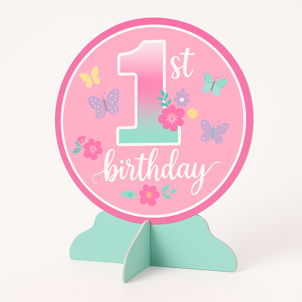 Butterfly Garden 1st Birthday Table Decoration