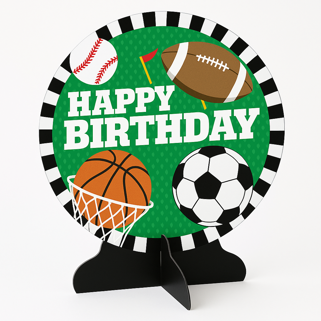 All Star Sports Birthday Table Centerpiece