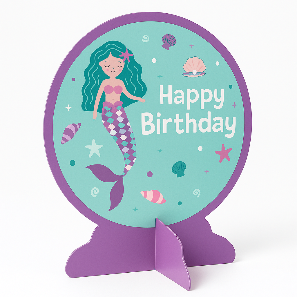 Mermaid Happy Birthday Table Decoration