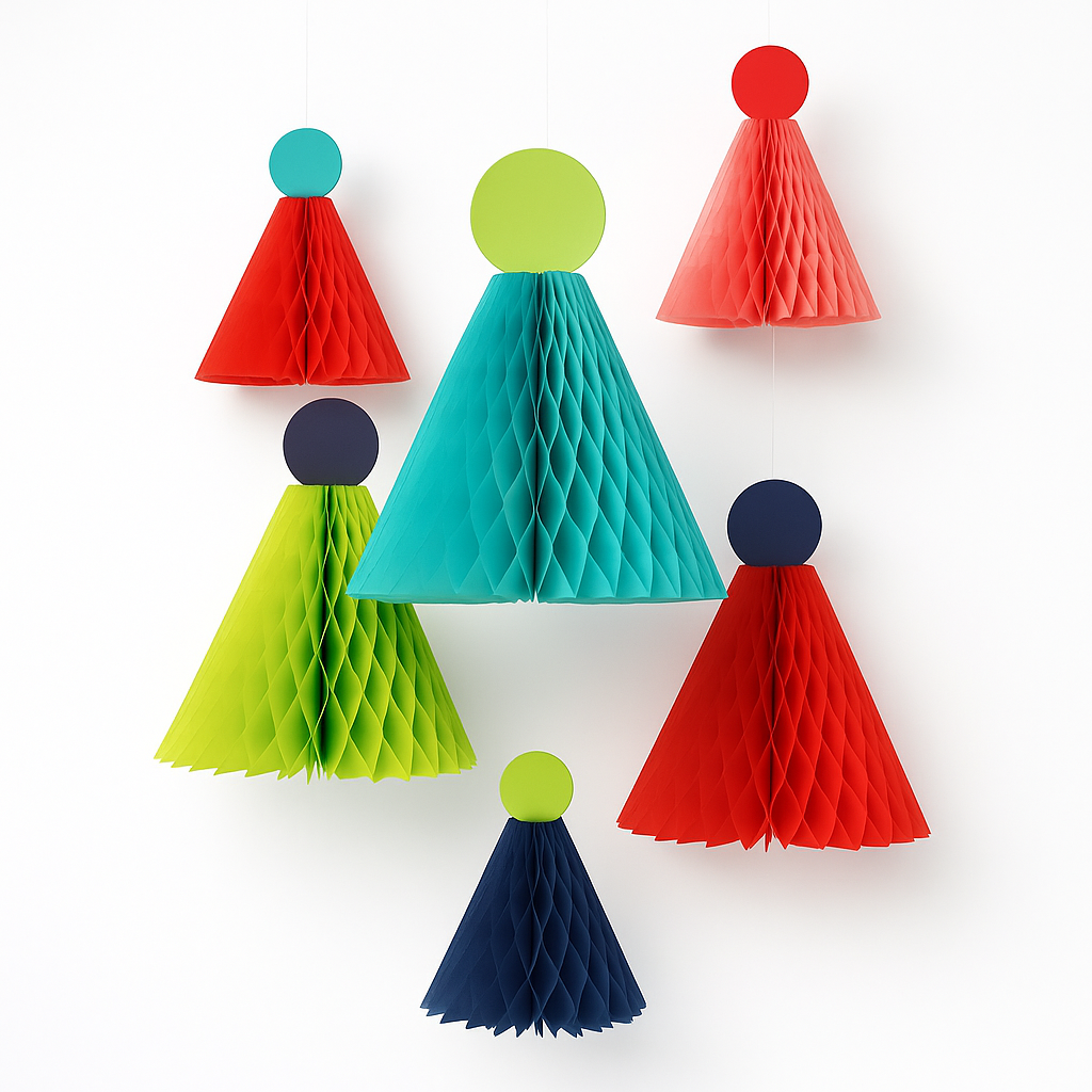 Colorful Honeycomb 3D Hanging Decorations
