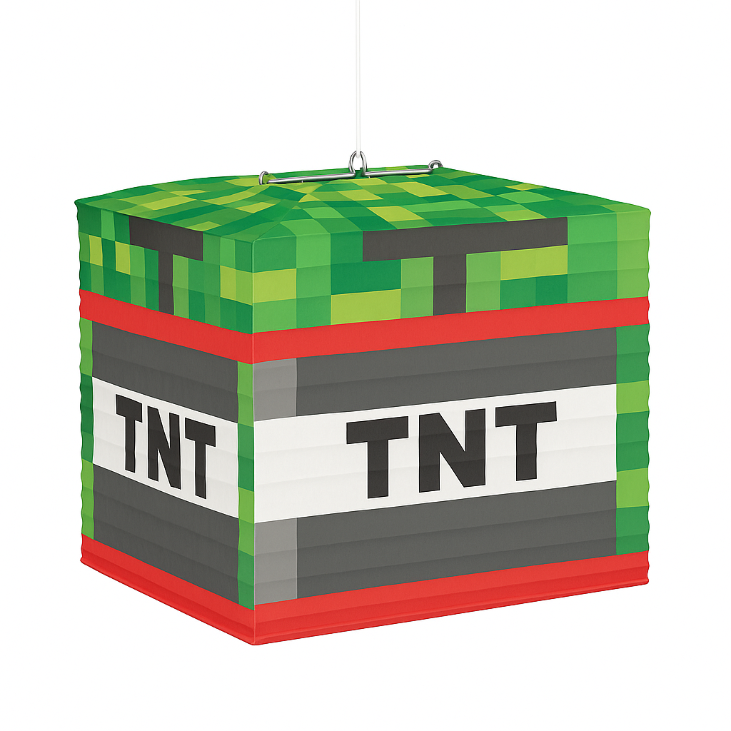 Pixel Party "TNT" Hanging Lantern Decorations for Kids' Birthday