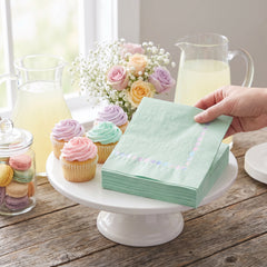 Opalescent Printed Beverage Napkins - 5 in. x 5 in. - Pack of 20