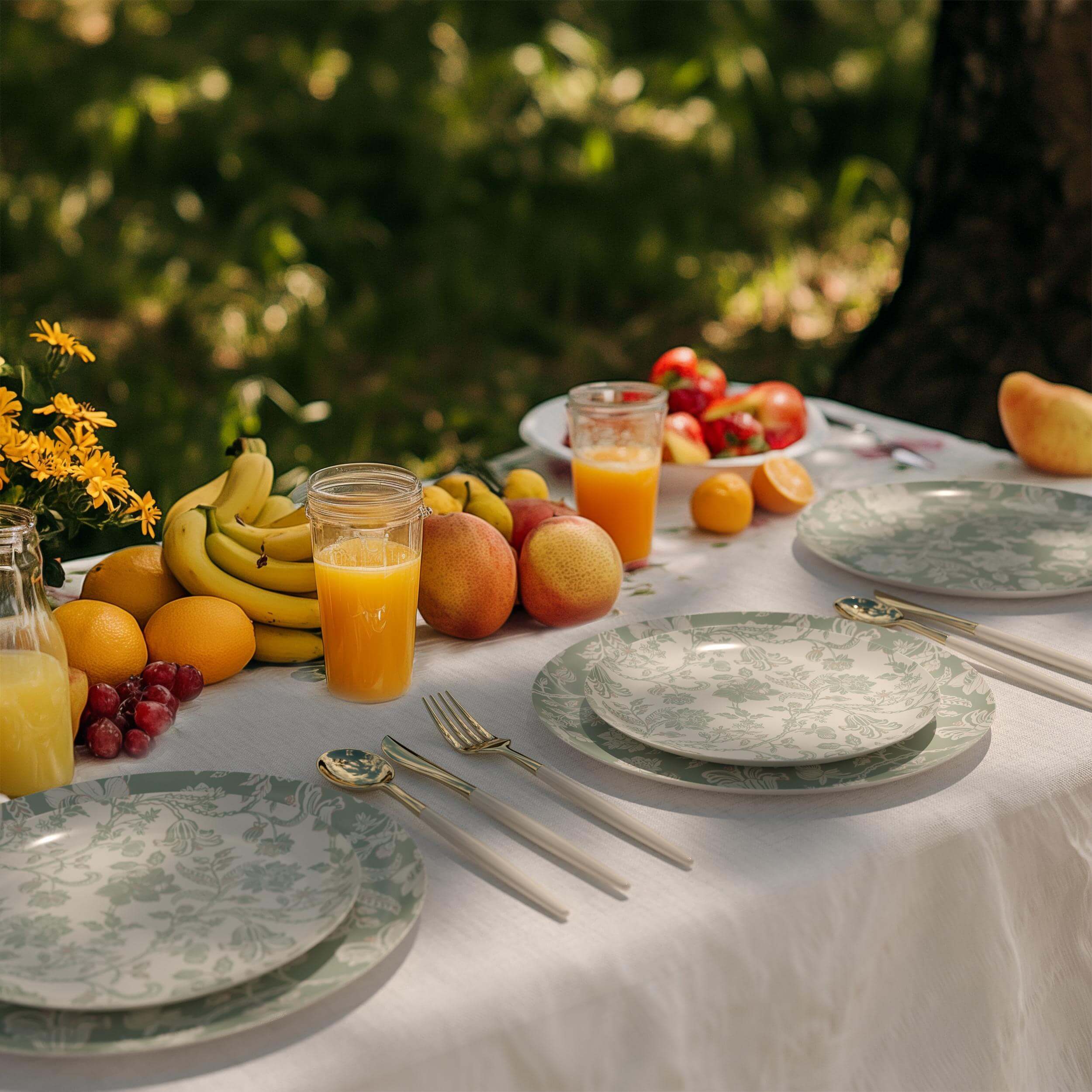 Earthtrends Gracy Design Paper Plates Combo Set 16/16