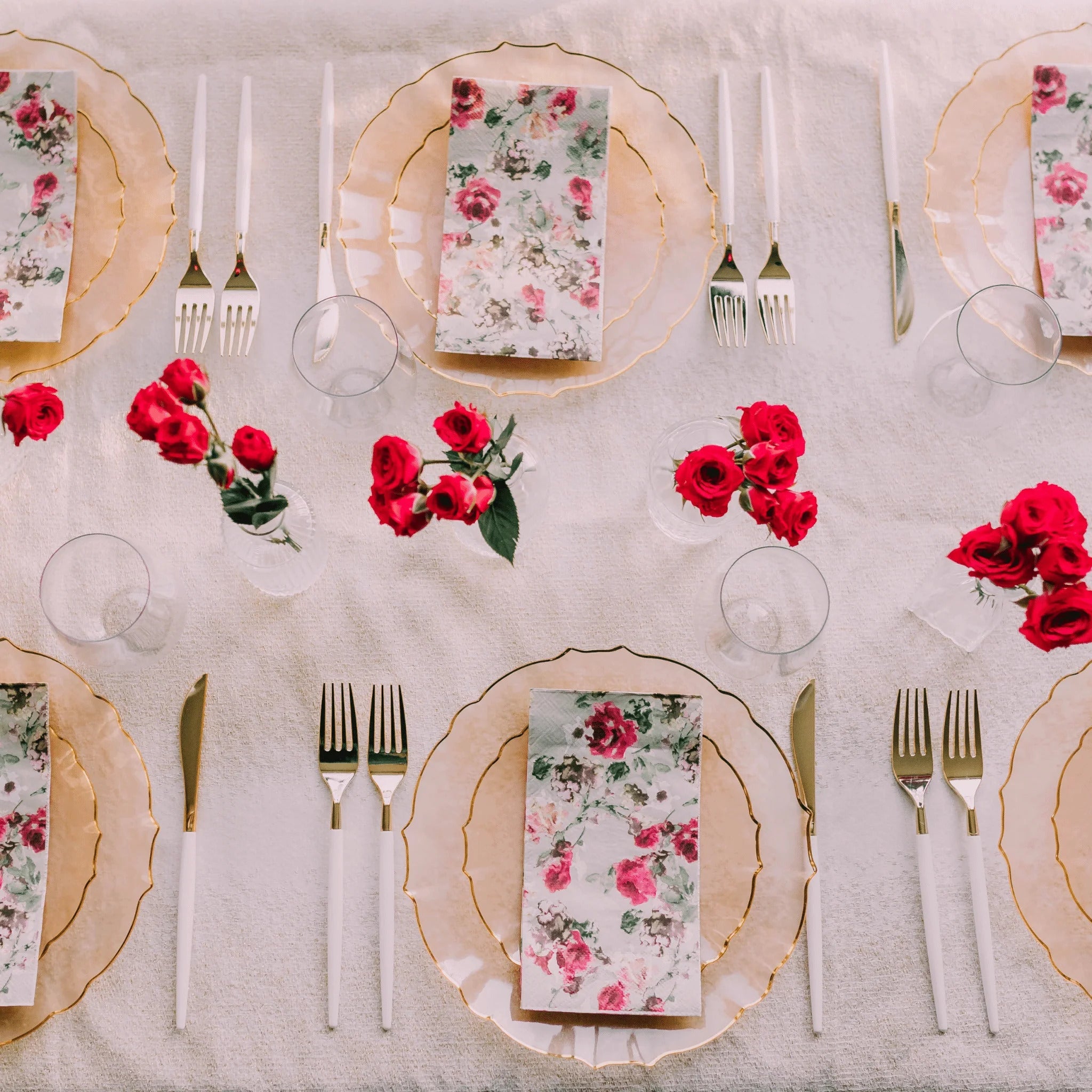 Bouquet Print Luncheon Napkins - 7.9 In. X 4.3 In. | 720 Count