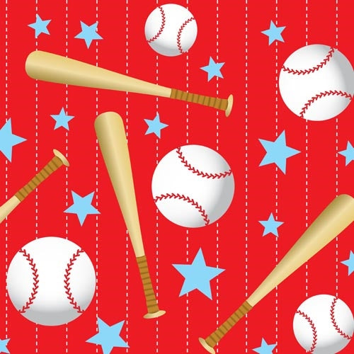Baseball Print Plastic Table Covers | 12 Pack - 54 in. x 90 in.