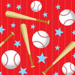 Baseball Print Plastic Table Covers | 12 Pack - 54 in. x 90 in.