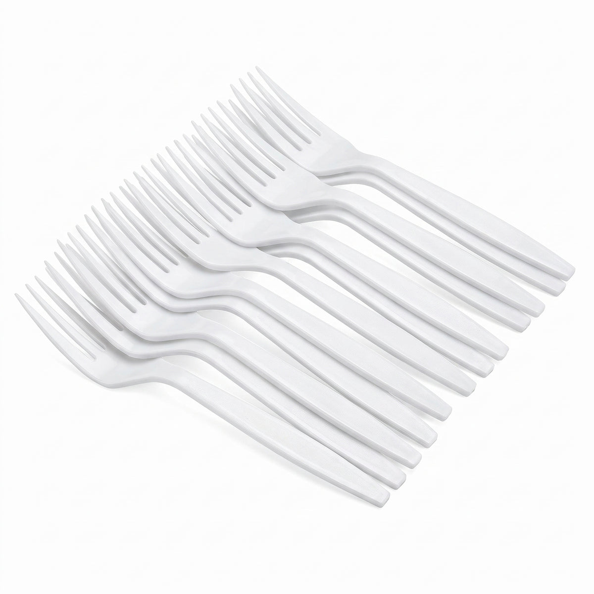 White Plastic Forks - 7.5 in. - 16 Count