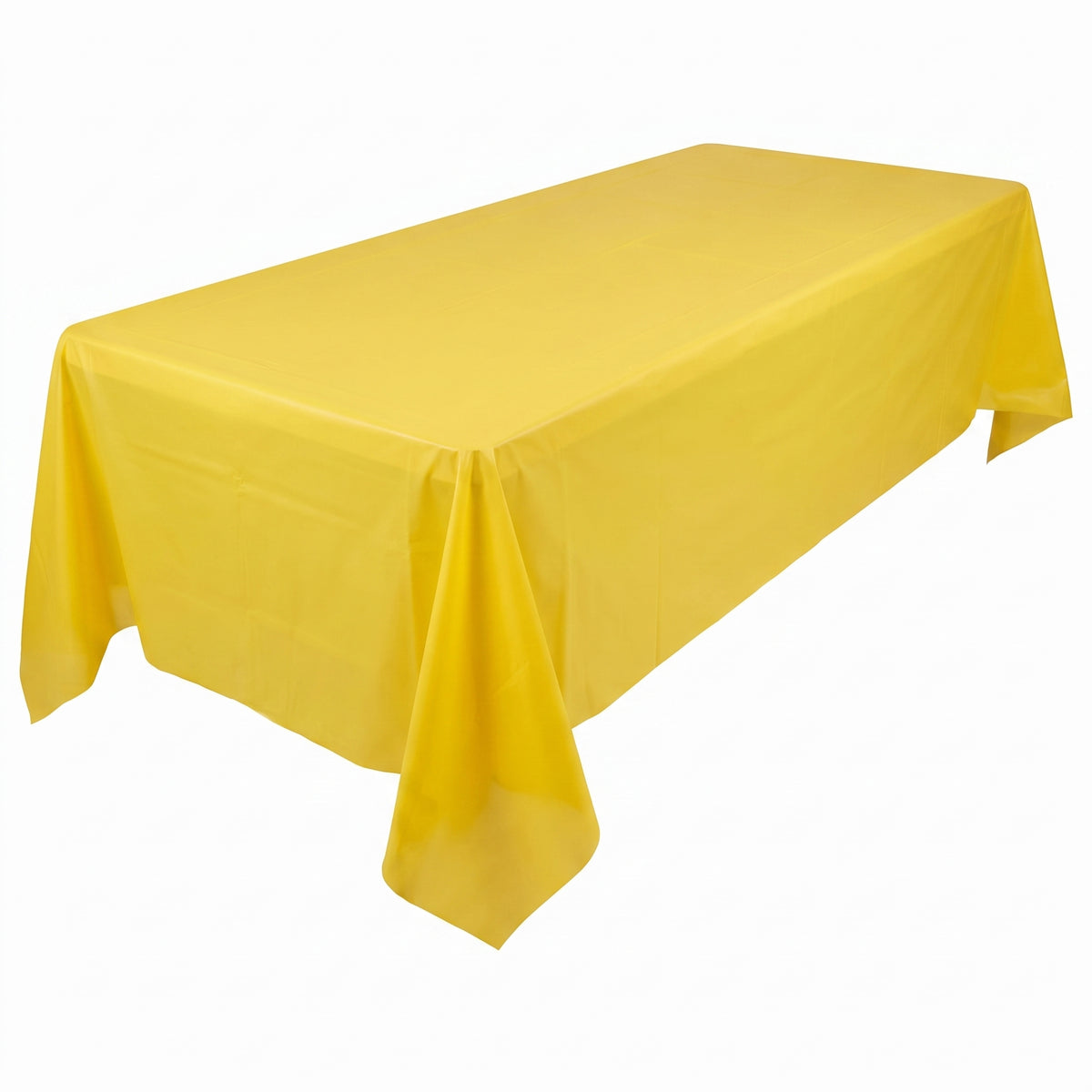 Yellow Rectangular Plastic Table Cover - 54x108 inches