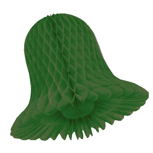 15 In. Dark Green Honeycomb Tissue Bell