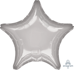Silver Star Foil Balloon - 19 Inches