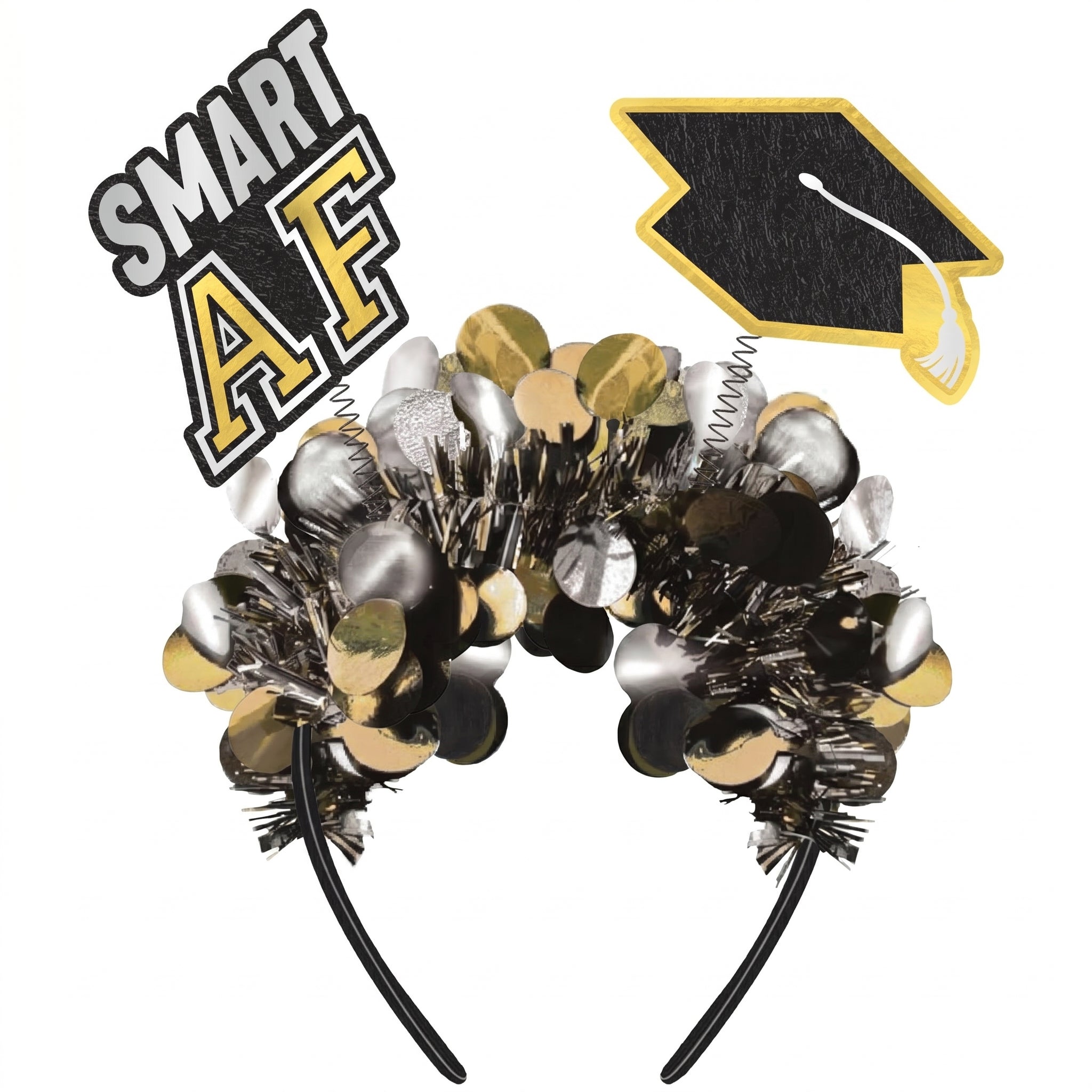 Graduation "Smart AF" Headband with Cap Design