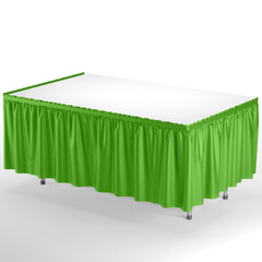 Lime Green Plastic Table Skirt