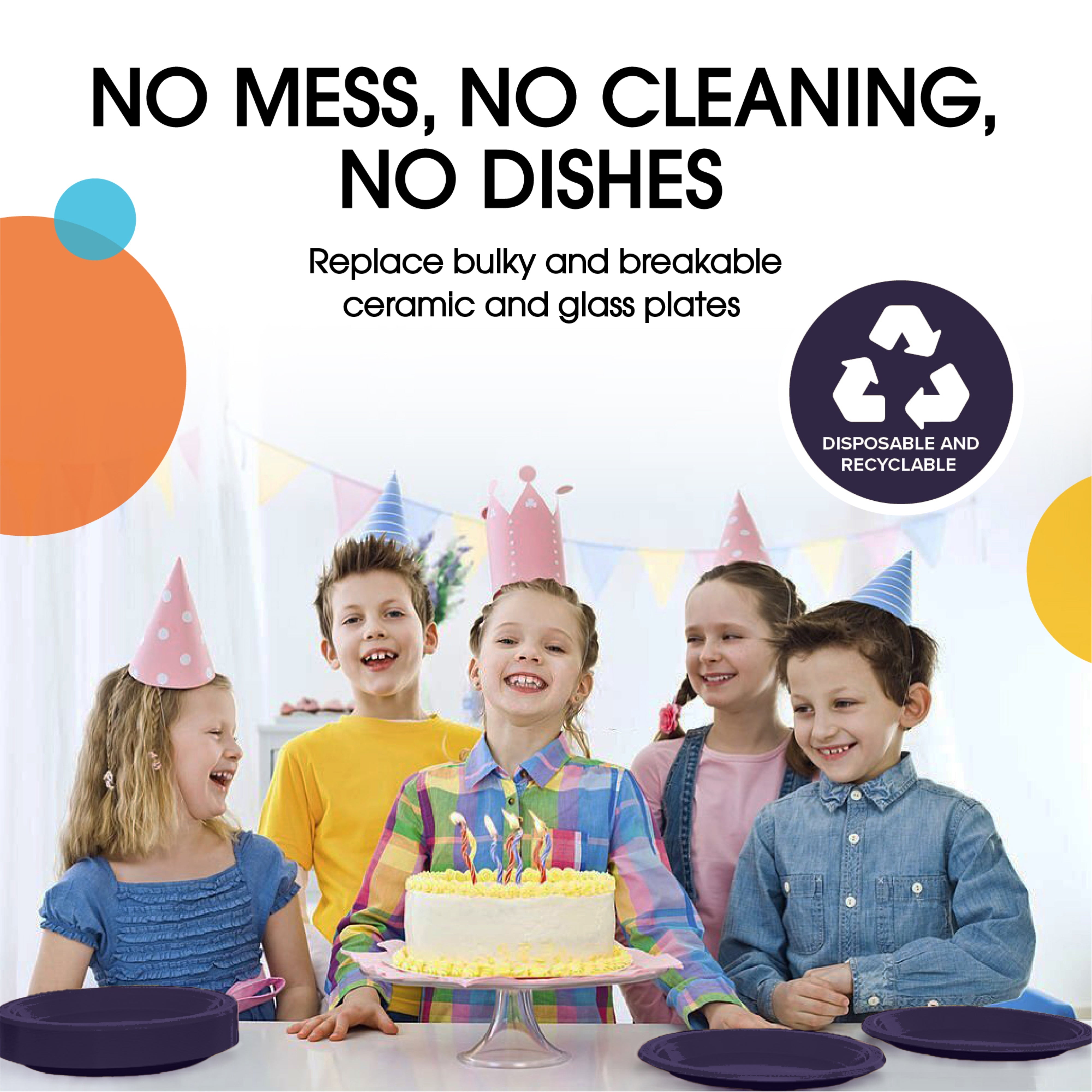 7 In. Navy Plastic Plates | 100 Count