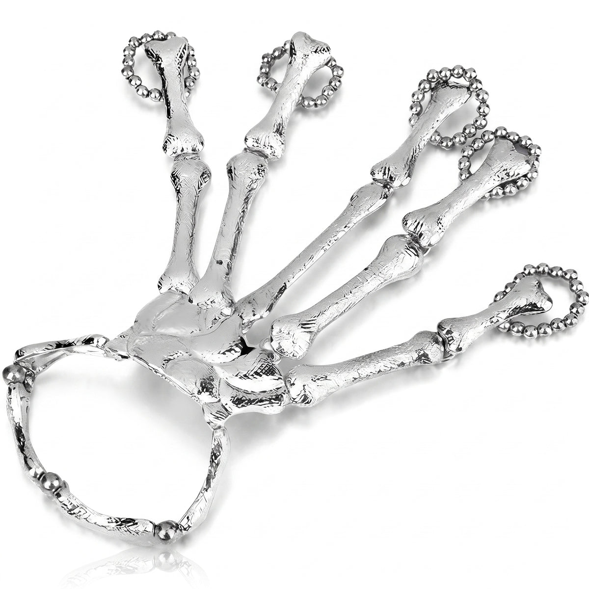 Black & Bone Skeleton Bracelet - Halloween Costume Accessory