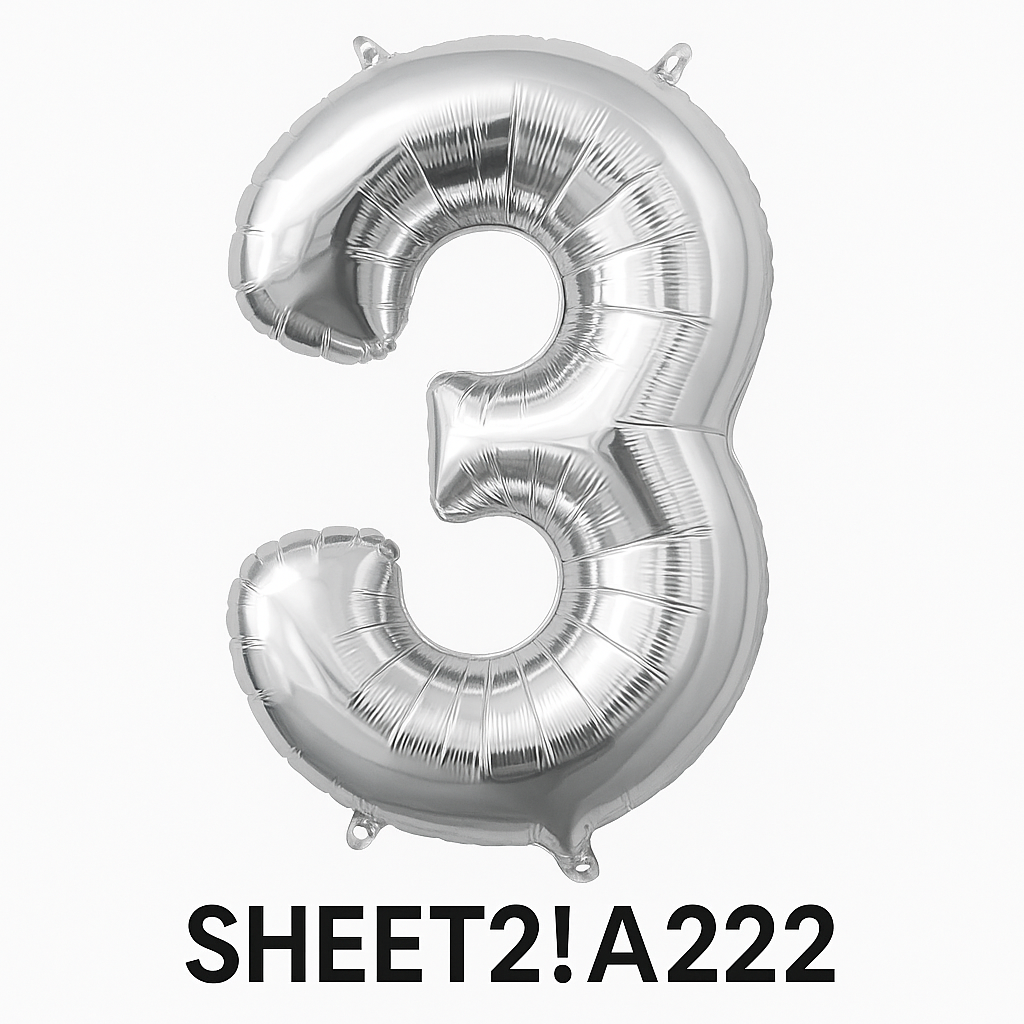 Silver Foil Number 3 Balloon - Air Filled Metallic Decor