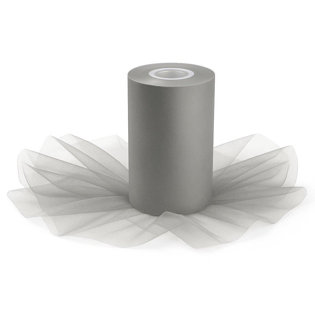 Elegant Silver Tulle Spool for Weddings