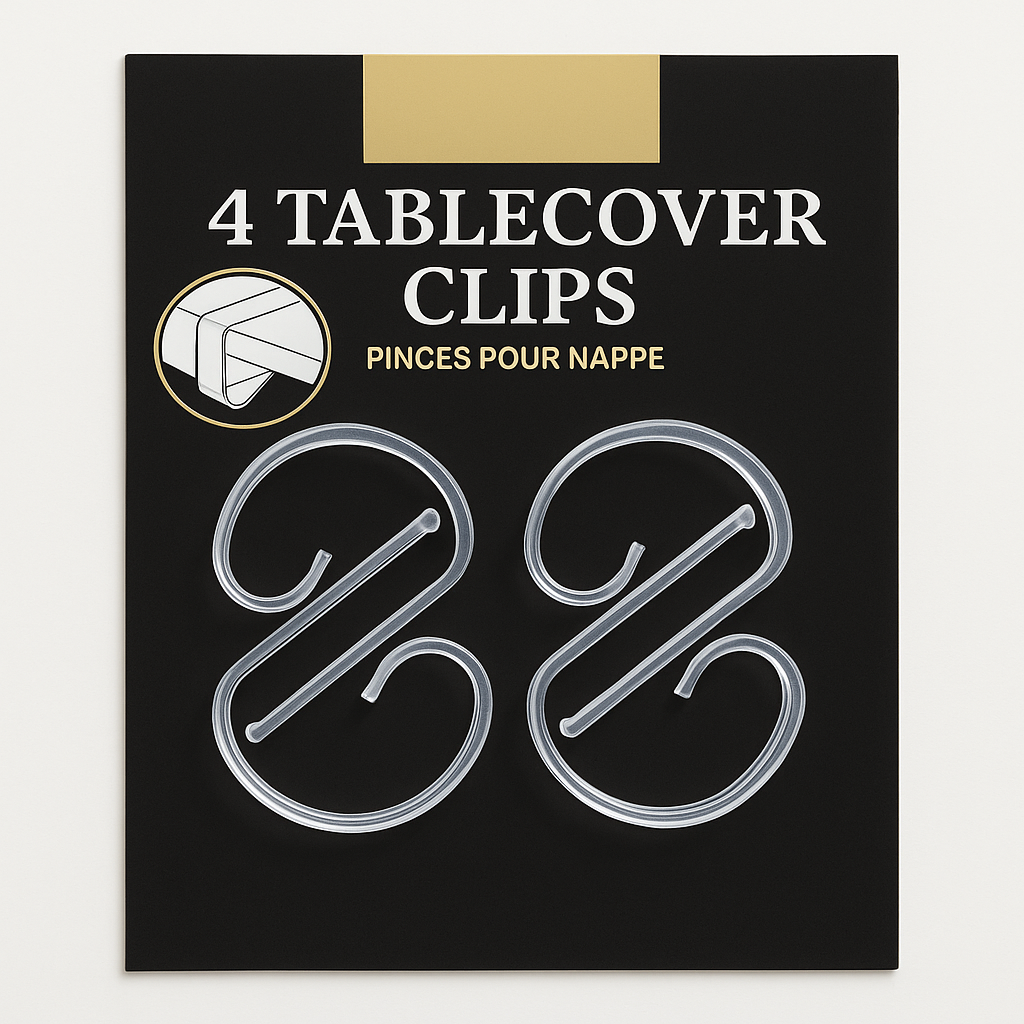Clear Table Cover Clips - Set of 4