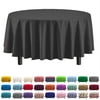 Premium 120" Round Black Table Cover