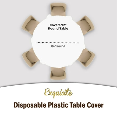 Premium 120" Round White Table Cover