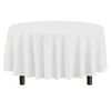 Premium 120" Round White Table Cover