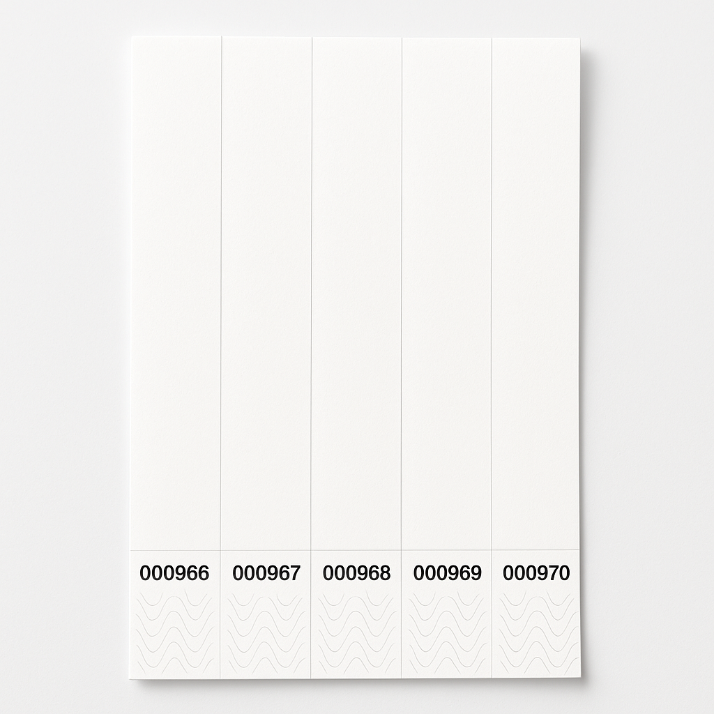 Solid White Event Wristbands - 250 Count