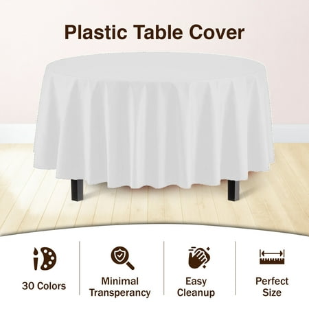Premium 120" Round Ivory Table Cover