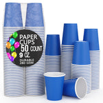 9 oz. Dark Blue Paper Cups - 50 Ct.