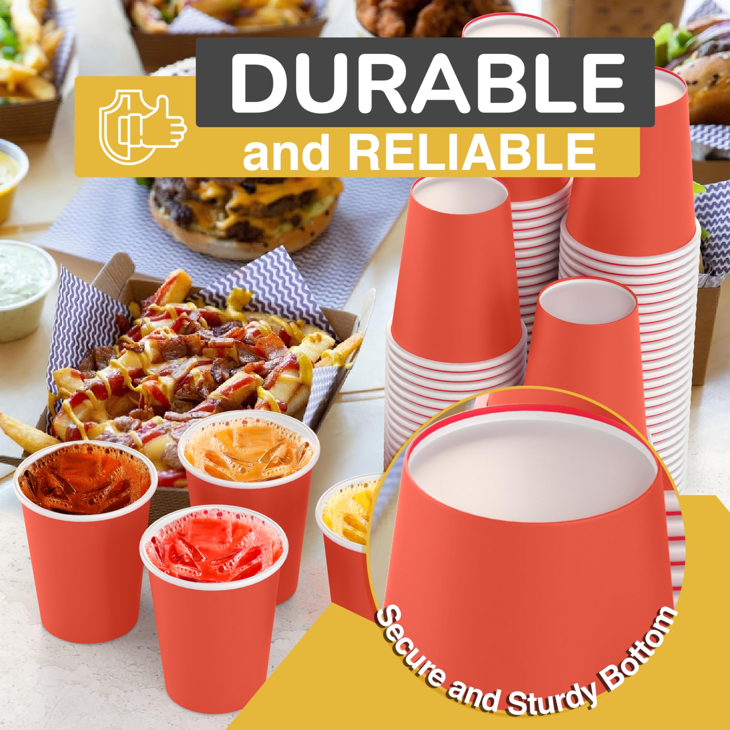 9 Oz. Red Paper Cups | 50 Count