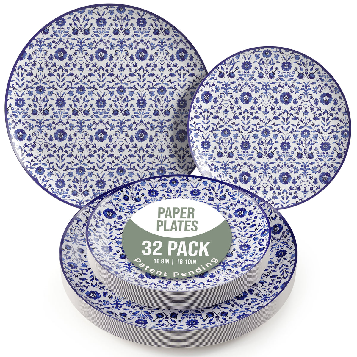 Earthtrends Florentine Design Plates Combo Set 16/16.