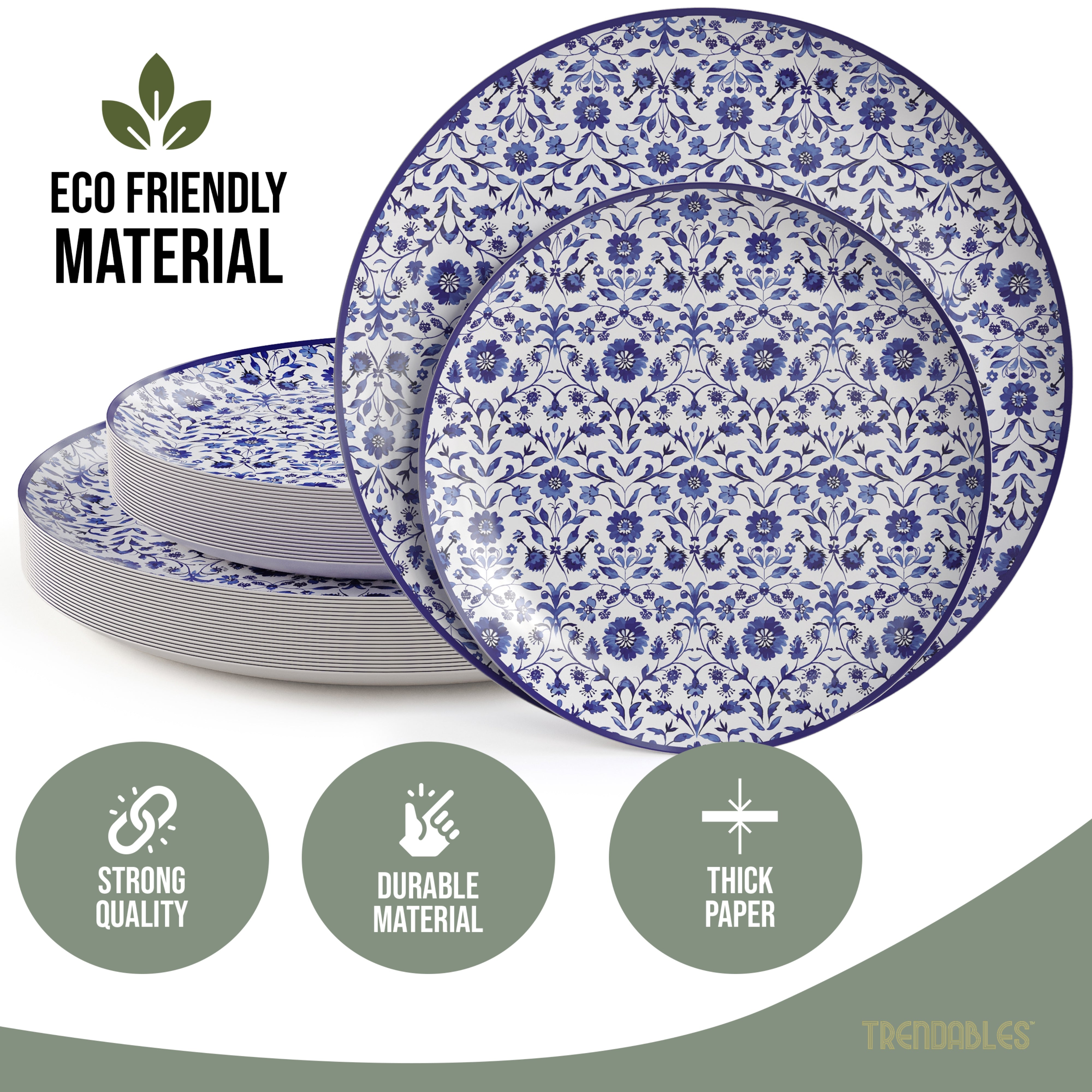 Earthtrends Florentine Design Plates Combo Set 16/16.