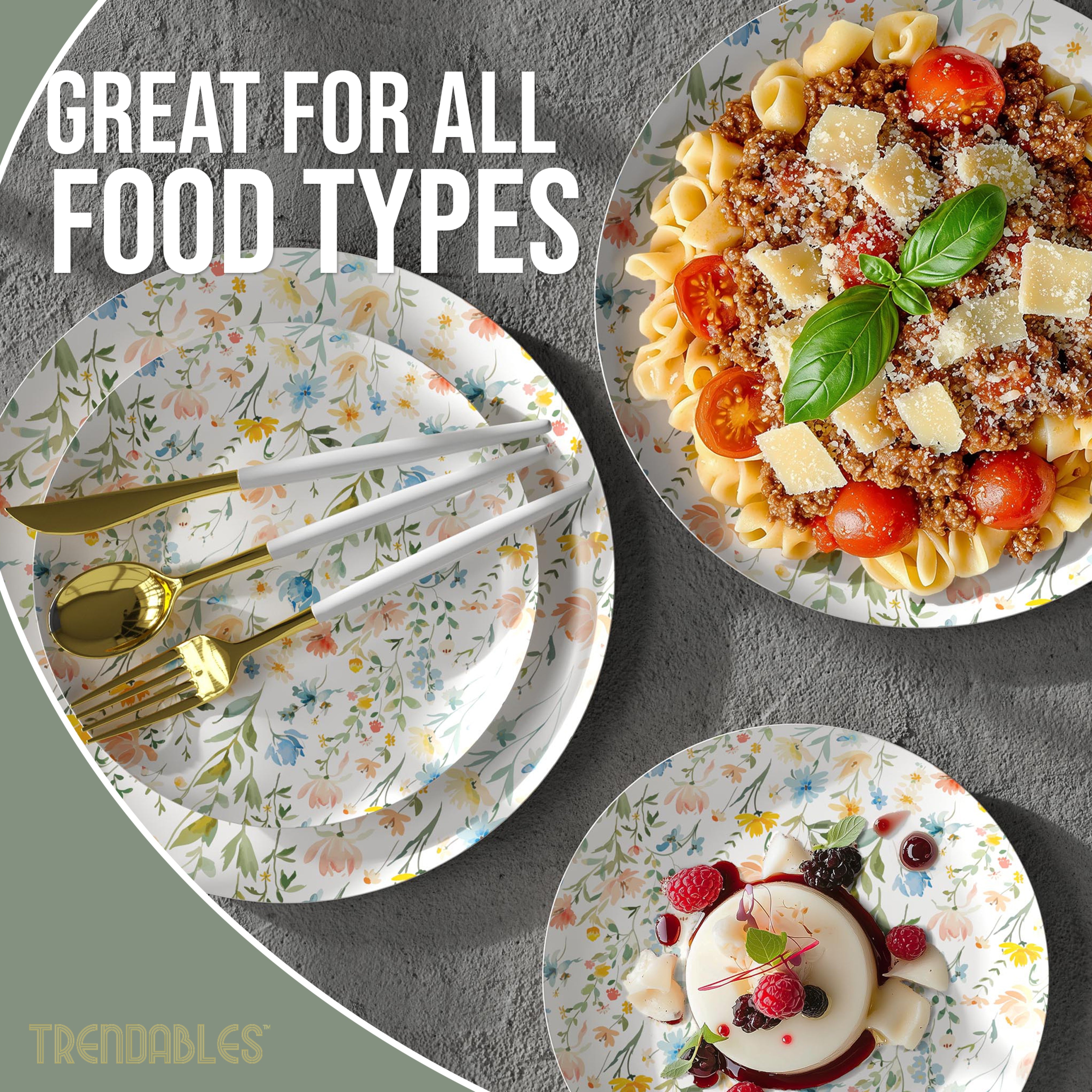 Earthtrends Petite Fleur Design Plates Combo Set 16/16.