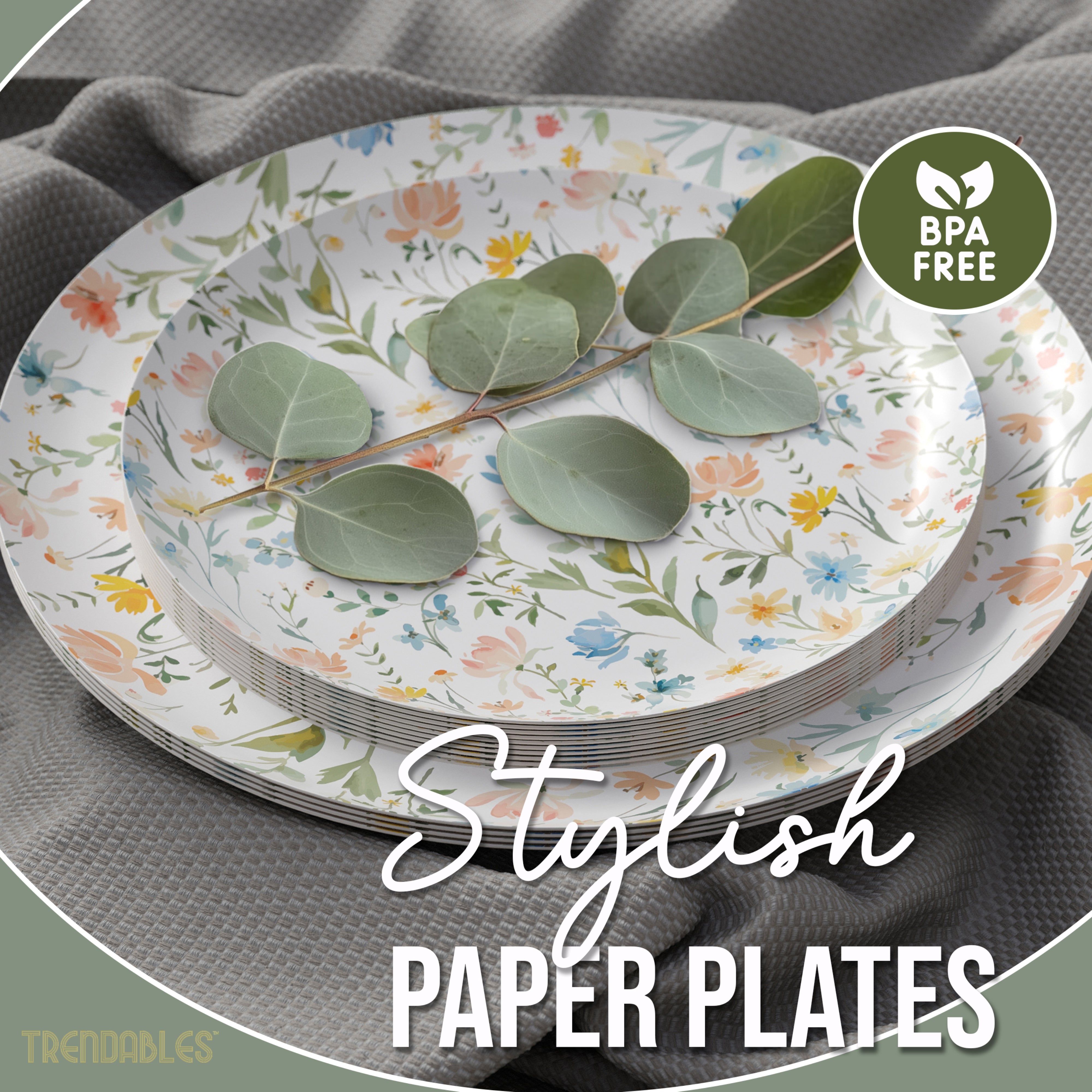 Earthtrends Petite Fleur Design Plates Combo Set 16/16.