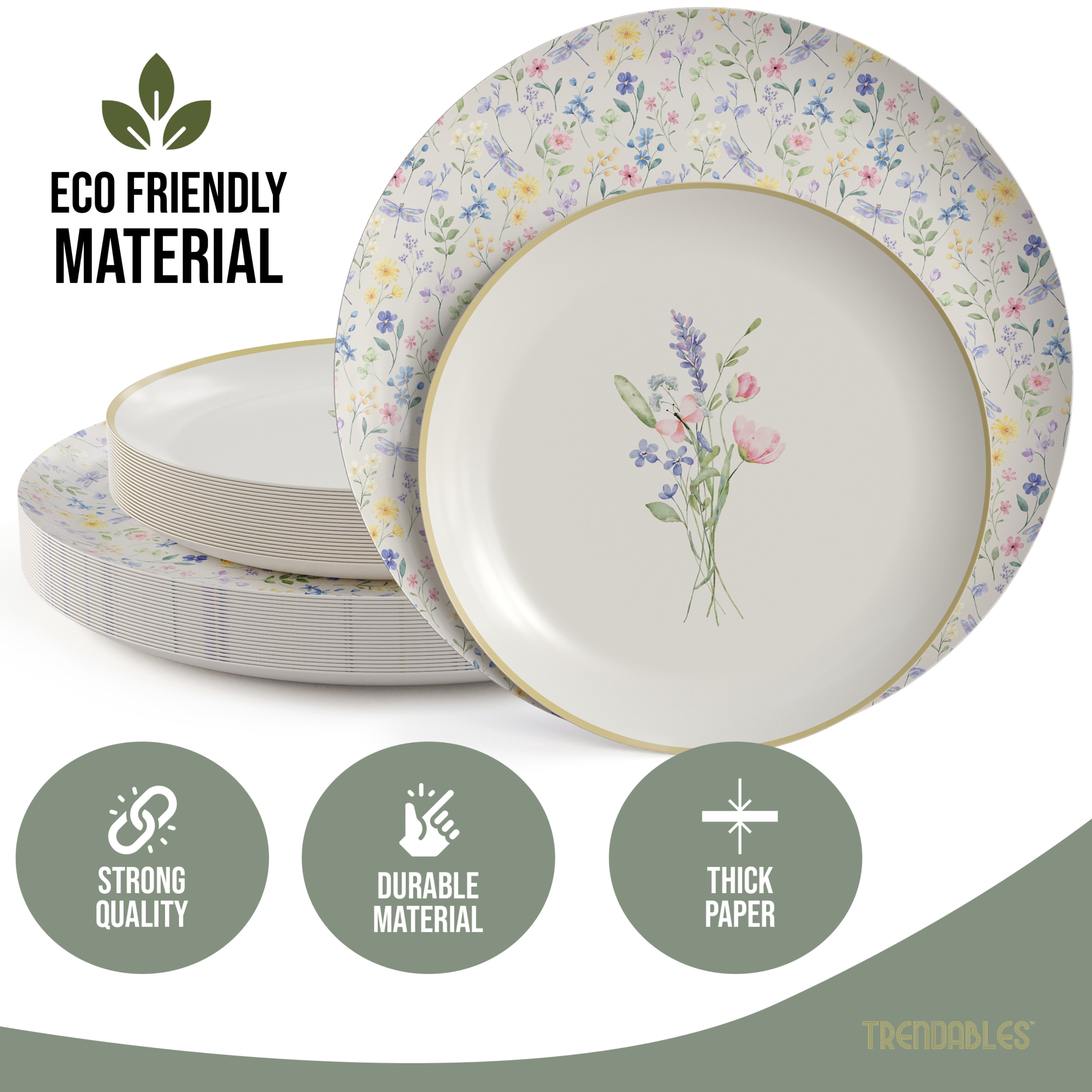 Earthtrends Charm Design Plates Combo Set 16/16.