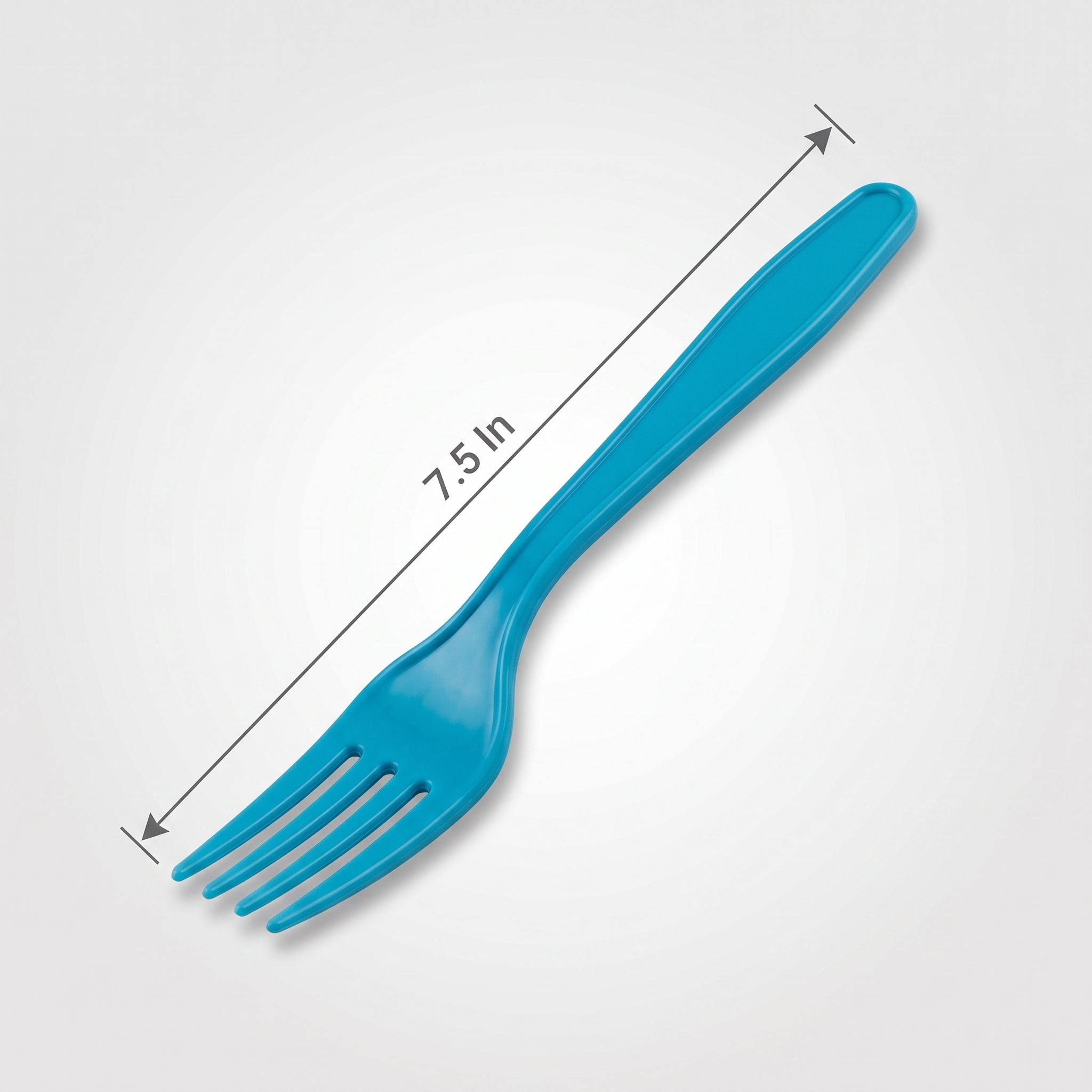 Caribbean Blue Plastic Forks - 7.5 in. - 20 Pack