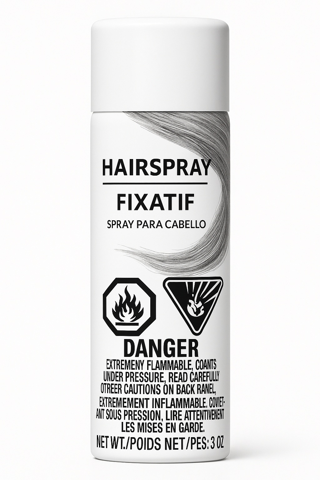Vibrant White Hair Spray - 3 oz, Perfect for Team Spirit & Costumes