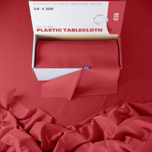 Little Gym - 54"" X 300' Select A Size Table Cover - Red