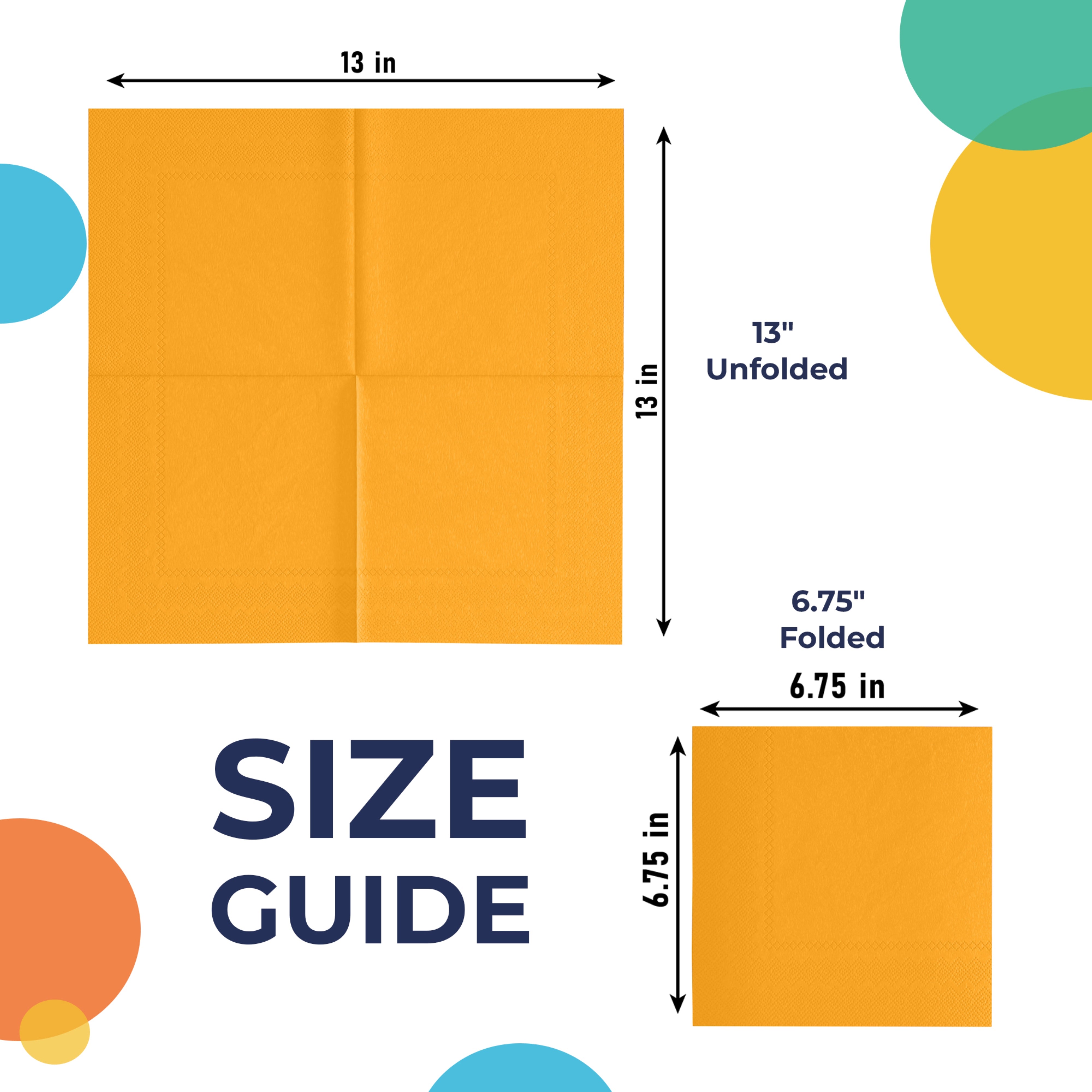 PMA - Yellow Luncheon Napkins - 50 Ct.
