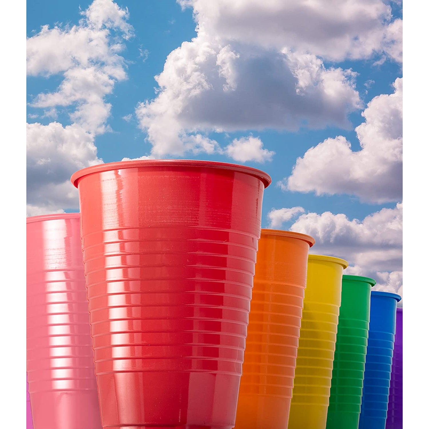 PMA - 12 Oz. Lime Green Plastic Cups - 50 Ct.