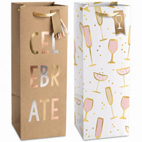 Celebrate Wine Bottle Gift Bags - 2 Pack