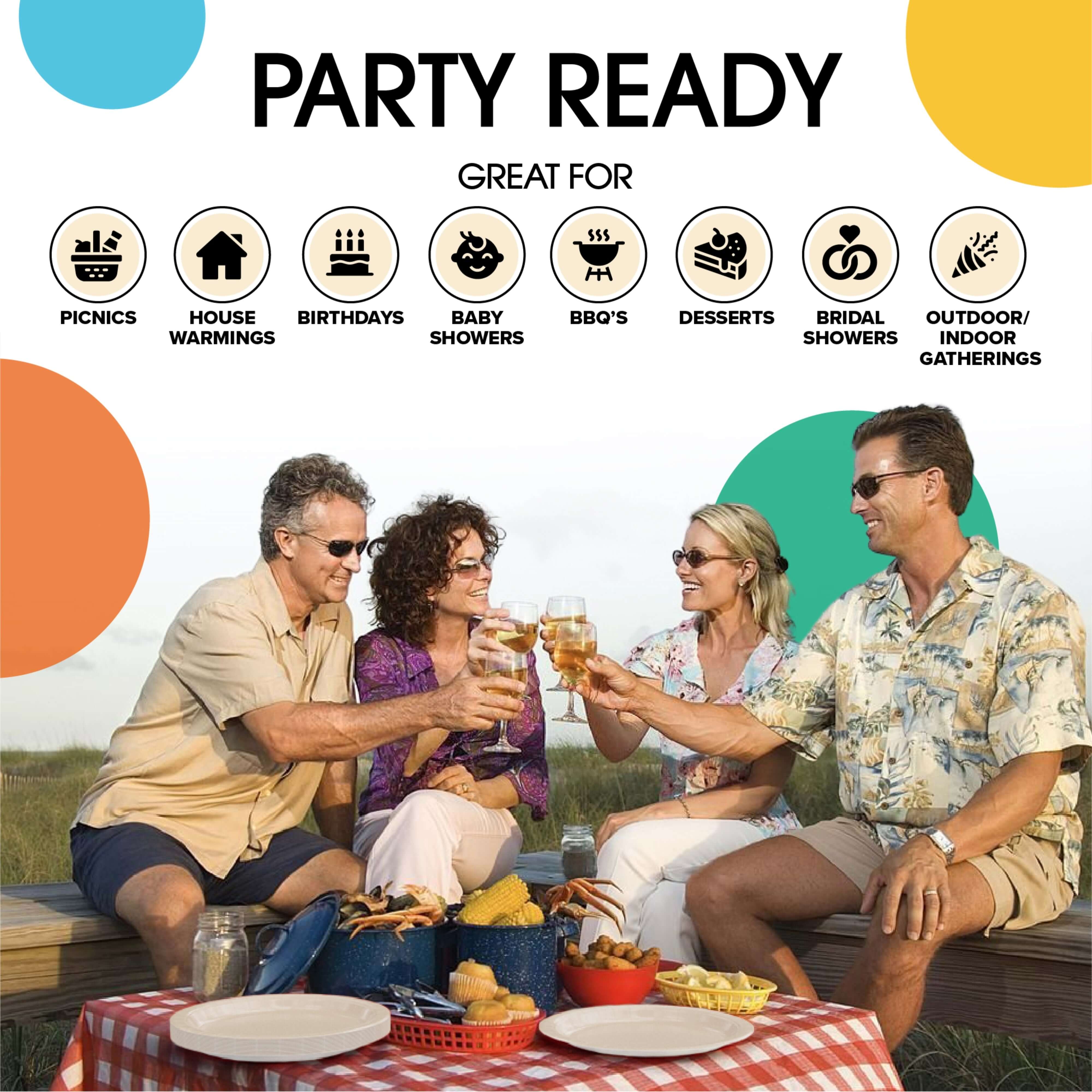 9 In. Ivory Paper Plates - 50 Ct.