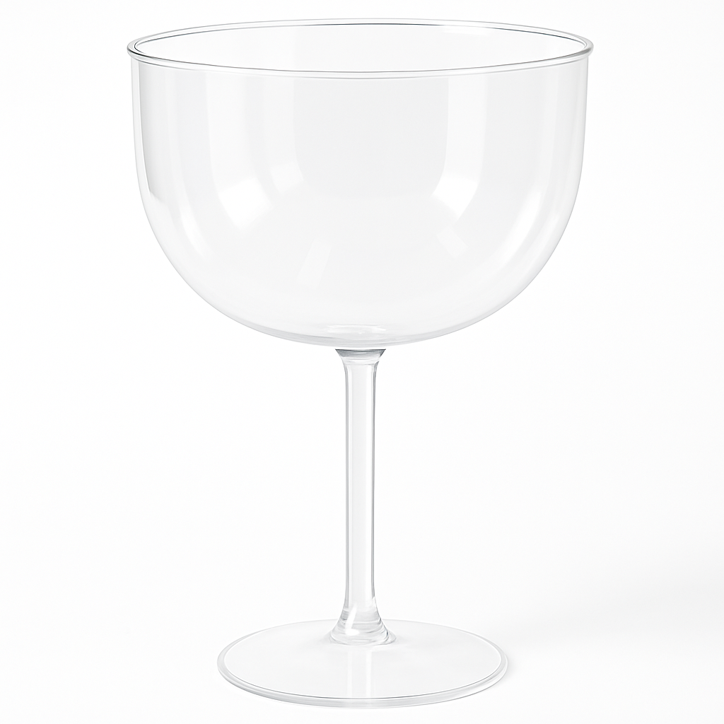 Oversized Clear Plastic Wine Glass - 1.3L Capacity