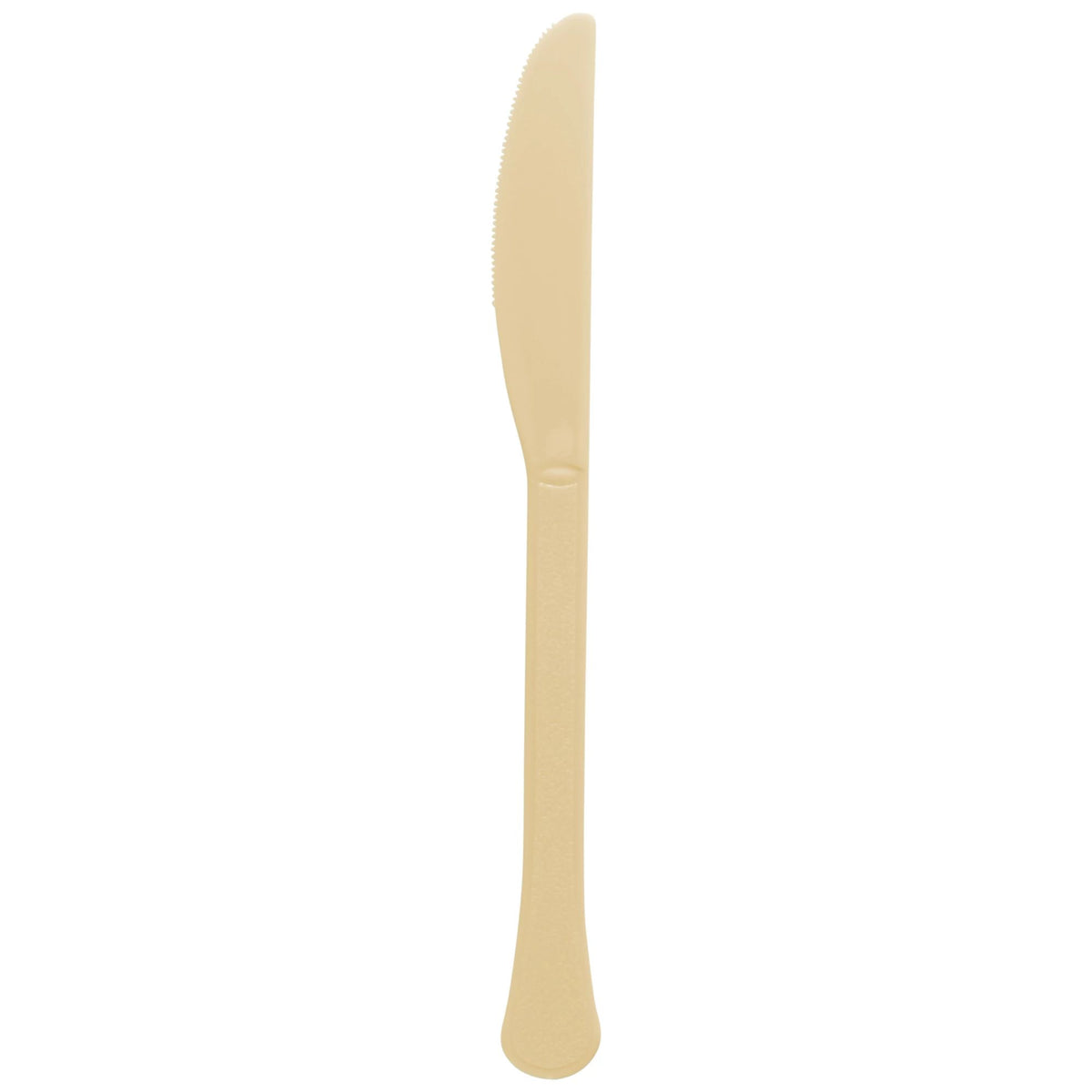 Elegant Gold Plastic Knife - Solid Color Collection - 7.5 in.
